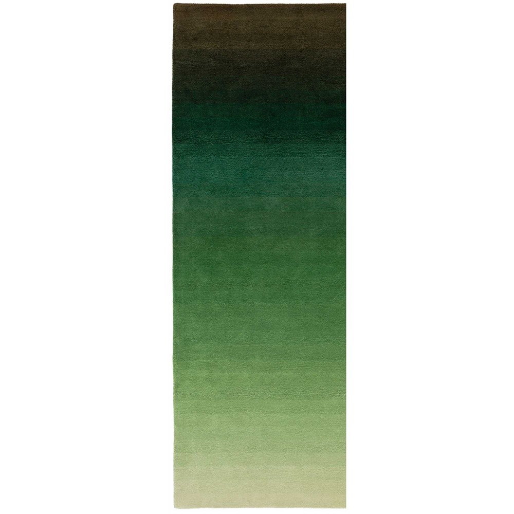 Ombre Wool Runner Rugs in Green